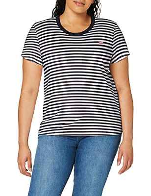 Levi's tee Camiseta, Raita Stripe Caviar, X-Large para Mujer