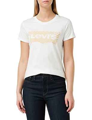 Levi's The tee Wavy BW Fill White+ GRA Camiseta, XS para Mujer