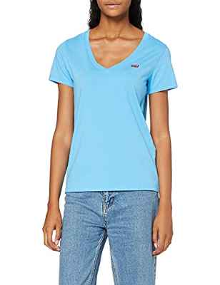 Levi's Vneck Camiseta de Manga Corta, Bonnie Blue, L para Mujer