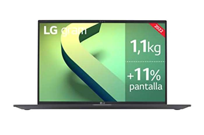 LG gram Portátil ultraligero 16" Intel Core i7-1270P y 32GB/1TB