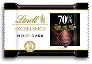 Lindt Mini Excellence Caja mini tabletas de chocolate, 200 tabletas individuales, chocolate negro al 70%