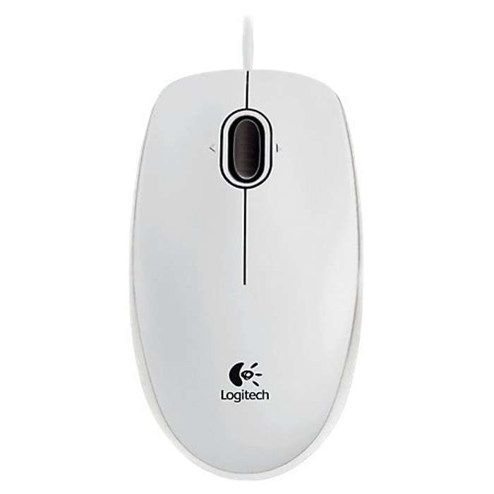 Logitech B100 - Ratón óptico, Color Blanco