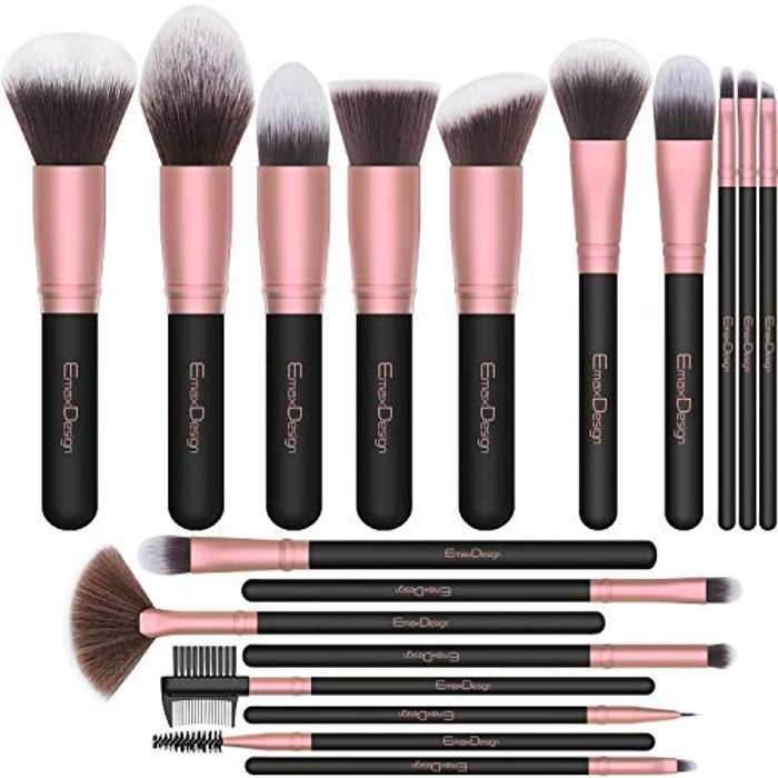Lote 18 brochas de maquillaje