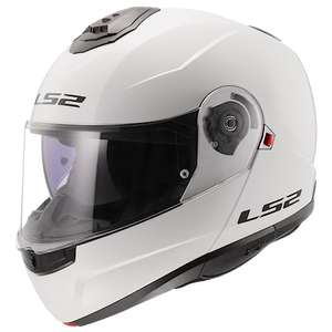 LS2, Casco modular moto STROBE II gloss white, L