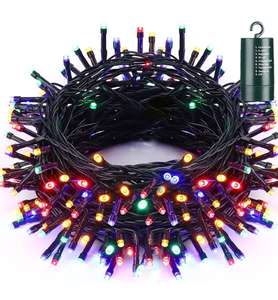 Luces de Navidad Exterior, 20M 200 LED Cadena de Luces Pilas, con Temporizador, 8 Modos, Impermeable [También color blanco y cálido]