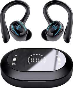 MAIJOFO Auriculares Inalámbricos 60H Playtime Over Ear Bluetooth 5.3, 2023 Auriculares In Ear con Gancho para la Oreja