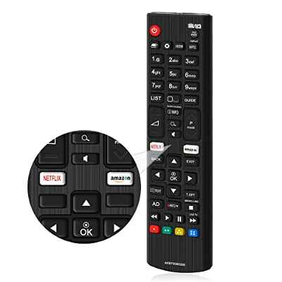 Mando LG Smart TV, Universal Mando TV LG para LG Smart TV AKB75095308 Compatible con Todos los Modelos LCD LED 3D HD Smart TV con Botón Netflix Amazon
