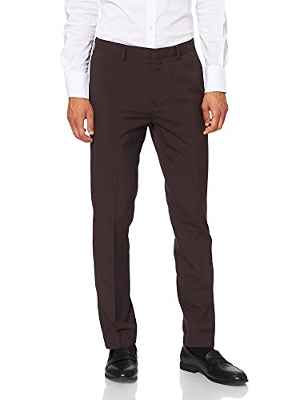 Marca Amazon - find. Pantalón de Corte Clásico Hombre, Marron (Brown Slim), 32W / 33L, Label: 32W / 33L