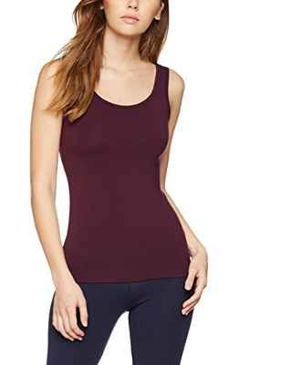 Marca Amazon - IRIS & LILLY Camiseta Interior Térmica Ligera de Tirantes para Mujer, Pack de 2, Multicolor (Potent Purple/navy), S, Label: S