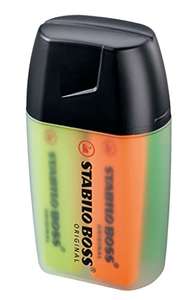 Marcador fluorescente STABILO BOSS Original - Estuche Big BOSS Box con 4 colores, Multicolor