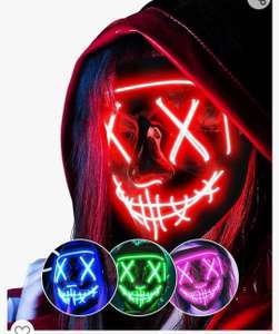 Mascara LED Halloween La Purga, 3 Modos de Iluminación