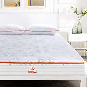 Maxzzz Topper Viscoelastico Gel 90x190x7.5cm con Funda Hipoalergénica Infusión Gel Topper Colchón de Alta Densidad