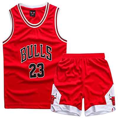 MEEHYRE Niño 2 Piezas Camisetas y Pantalones de Baloncesto para Niños Cortos y Camiseta Tirantes (Rojo,XXL)