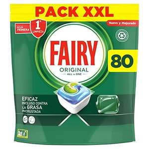 Mega Pack (5 x 16), Fairy Original All in One, Pastillas Lavavajillas, 80 Cápsulas