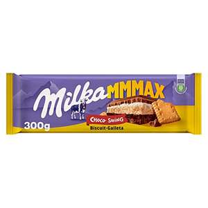 Milka 3x2 MMMAX Choco Swing Tableta Grande de Chocolate con Leche de los Alpes con Galleta, 1,81€ la unidad