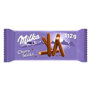 Milka Choco Sticks Palitos de Galleta Cubiertos de Chocolate con Leche de los Alpes 112g