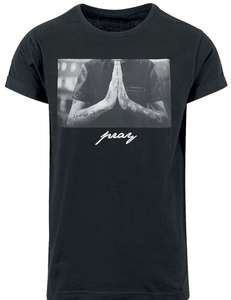 Mister Tee Camiseta Pray de Mangas Cortas para Hombre con Estampado Frontal (Varias tallas)
