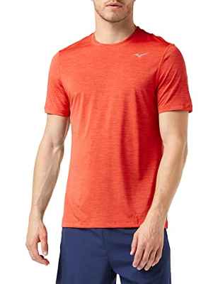 Mizuno Impulse Core tee Camiseta, Hombre, Grenadine, L