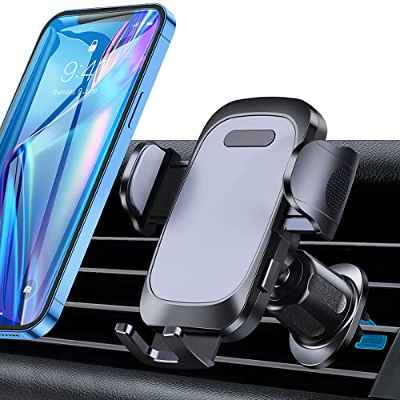 Mohard Soporte Móvil Coche, Soporte para Movil Coche Ventosa Súper Estable para Salpicadero/Parabrisas, Sujeta Movil Coche con 360° Rotación y Botón de Liberación Rápida para Todos Teléfonos de 4-7"