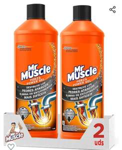 Mr Muscle - Forza Desatascador Gel Power. Gel limpia tuberías. Desatascador líquido potente desagües, Pack de 2 Uds, Cantidad total 2x1L