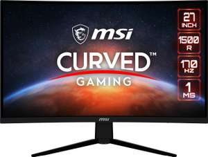 MSI G273CQ - Monitor Curvo Gaming de 27" WQHD (2560 x 1440) Panel VA, 170Hz / 1ms, AMD FreeSync Premium, HDR Ready, Curvatura 1500R