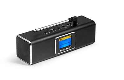 Musicman Estación de Sonido portátil con Bluetooth Dab+ Tomada de Radio FM Altavoz estéreo con función de Manos Libres Reproductor MP3 Pantalla LCD intergable con Salida AUX BT-X29
