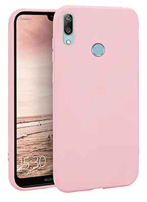 MyGadget Funda para Huawei Y7 2019 en Silicona TPU - Carcasa Slim & Flexible - Case Resistente Antigolpes y Anti choques - Ultra Protectora - Color Pink