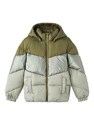 NAME IT Nkfmille-Chaqueta amortiguadora, Noche de Oliva, 158 cm para Niñas