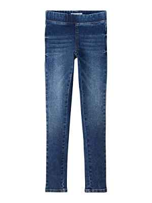 NAME IT Nkfpolly Dnmtindy 1611 Noos-Leggings Pantaln, Medio De Mezclilla Azul, 110 cm para Niñas