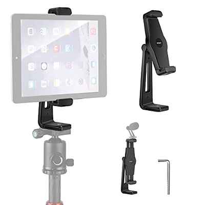 Neewer Adaptador de Montaje en Trípode para Tablet, Soporte Universal Giratorio de 360° para iPad Surface Tab Galaxy Tab y otras Tabletas de 4,9"-8,7" de Ancho Uso en Trípode Monopié Palo para Selfies