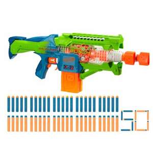 Nerf Elite 2.0 - Lanzador Double Punch motorizado - 50 Dardos - 2 Clips de 10 Dardos