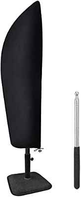 Nifogo Funda protectora para sombrilla con varilla, sombrillas de 2 a 4 m, cubierta de sombrilla grande, tejido Oxford 210D, impermeable, resistente al polvo, antirayos UV (280 x 30 x 80/46 cm)