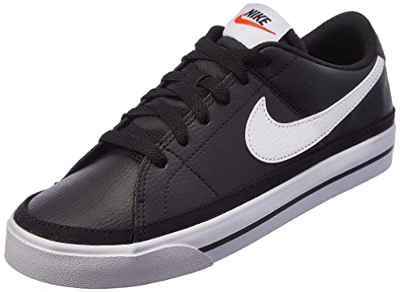 Nike Court Legacy Next Nature, Tennis Shoe Mujer, Black/White-Volt-Team Orange, 40 EU