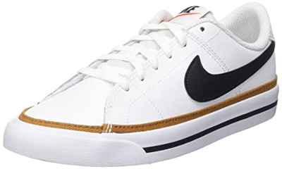 Nike Court Legacy, Zapatillas de Gimnasia, White/Black-Desert Ochre-Gum Light Brown, 38.5 EU