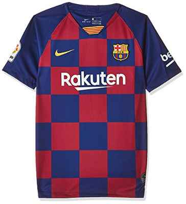 NIKE FCB Y Nk BRT Stad JSY SS Hm Camiseta, Unisex niños, Deep Royal Blue/Varsity Maize, XL