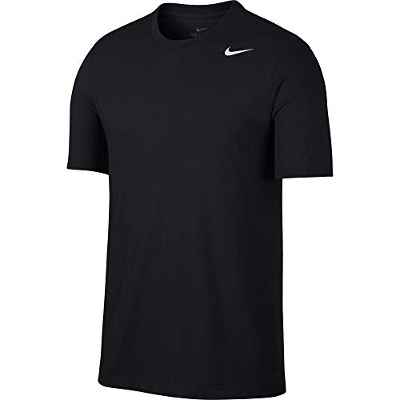 NIKE M NK Dry tee Dfc Crew Solid Camiseta de Manga Corta, Hombre, Negro (Black/White), L