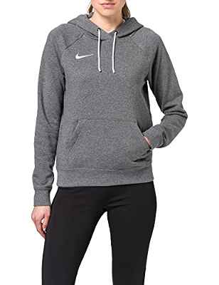 Nike Park 20 - Sudadera con Capucha, Mujer, Gris (Charcoal Heather/White/White), XS