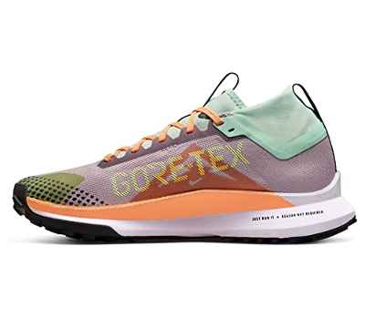 NIKE React Pegasus Trail 4 Gore-Tex, Sneaker Mujer, Purple Smoke/Peach Cream-Enamel Green, 40 EU