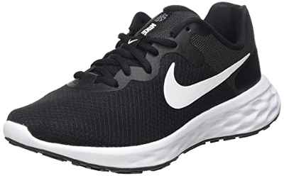 Nike Revolution 6 Next Nature, Running Shoe Mujer, Black/White-Grey, 38.5 EU