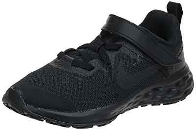 Nike Revolution 6, Running Shoes, Black/Black-Dk Smoke Grey, 35.5 EU