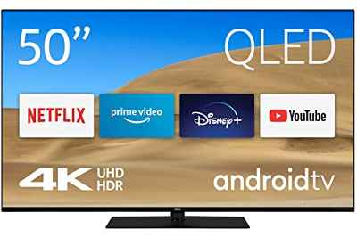 Nokia Smart TV - 50 Pulgadas (126 cm) Android TV (QLED 4K UHD, WLAN, Dolby Vision, HDR10, DVB - C/S2/T2, Netflix, Prime Video, Disney)