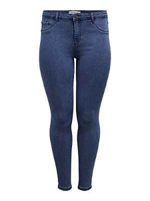 ONLY Carmakoma Carthunder Push Up Reg SK Jeans MBD Noos Vaqueros Skinny, Azul (Medium Blue Denim Medium Blue Denim), W38 (Talla del Fabricante: 48) para Mujer