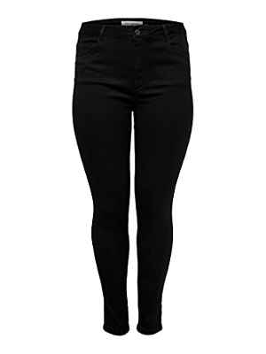 ONLY Carmakoma NOS Caraugusta HW Skinny Jeans Noos Vaqueros, Negro (Black Black), 48 /L34 (Talla del Fabricante: 48) para Mujer