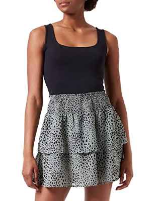 Only ONLANN Star Layered Smock Skirt Noos PTM Falda, Seagrass/AOP:Dot Leo, L para Mujer