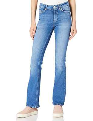 Only ONLBLUSH Life Mid Flared BB REA1319 Noos Jeans, Medio De Mezclilla Azul, L para Mujer