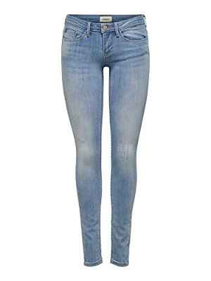 Only Onlcoral SL SK Jeans BB Cre185063 Vaqueros Skinny, Azul (Light Blue Denim Light Blue Denim), 36 /L30 (Talla del Fabricante: 28.0) para Mujer