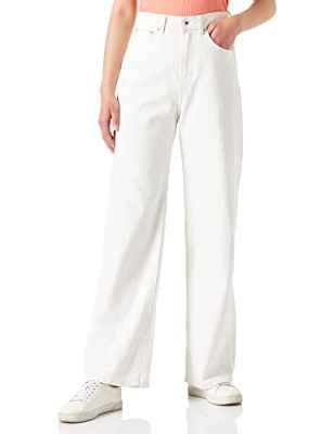 Only Onlhope Life Ex HW Wide Dnm JNS Anabox Jeans, Blanco, 30W / 30L para Mujer