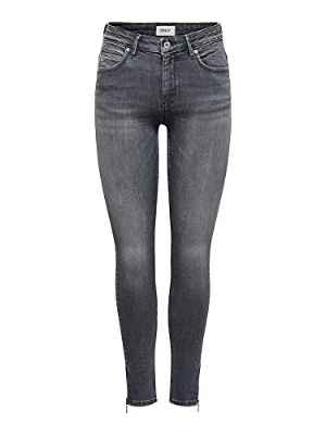 Only Onlkendell Life RG SK ANK Tai862 Noos Pantaln, Medium Grey Denim, 29W x 34L para Mujer