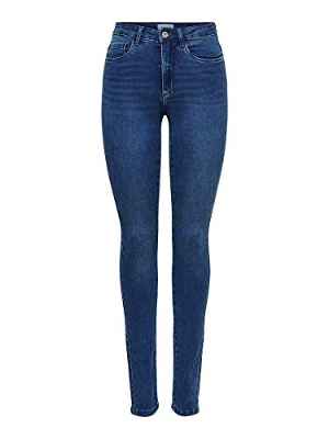 ONLY Onlroyal High Waist Skinny Jeans Vaqueros, Medium Blue Denim, XL / 34L para Mujer