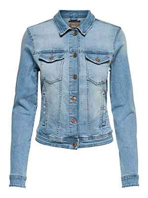 Only Onltia Dnm Jacket BB LB Bex179 Noos Chaqueta, Blau (Denim Azul Claro Denim Azul Claro), 44